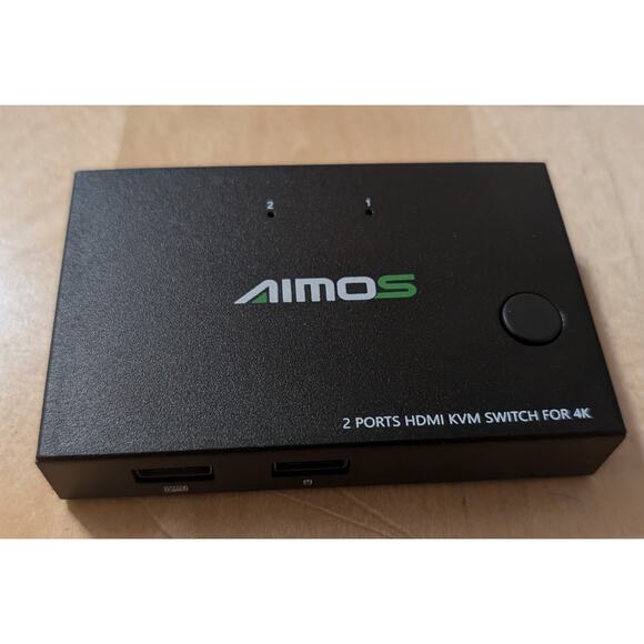 🎃New Open Box Aimos KVM HDMI 2 Port Switch - Picture 1 of 4